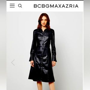 Faux leathered dress